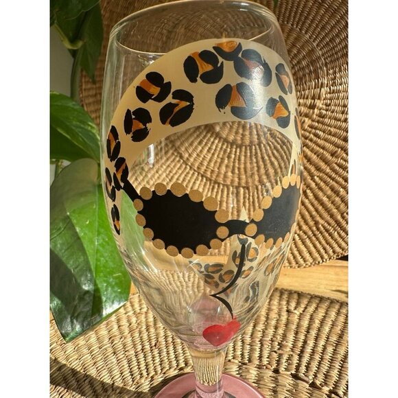 2001 Le Gourmet Chef Cheetah woman glass - Picture 2 of 6